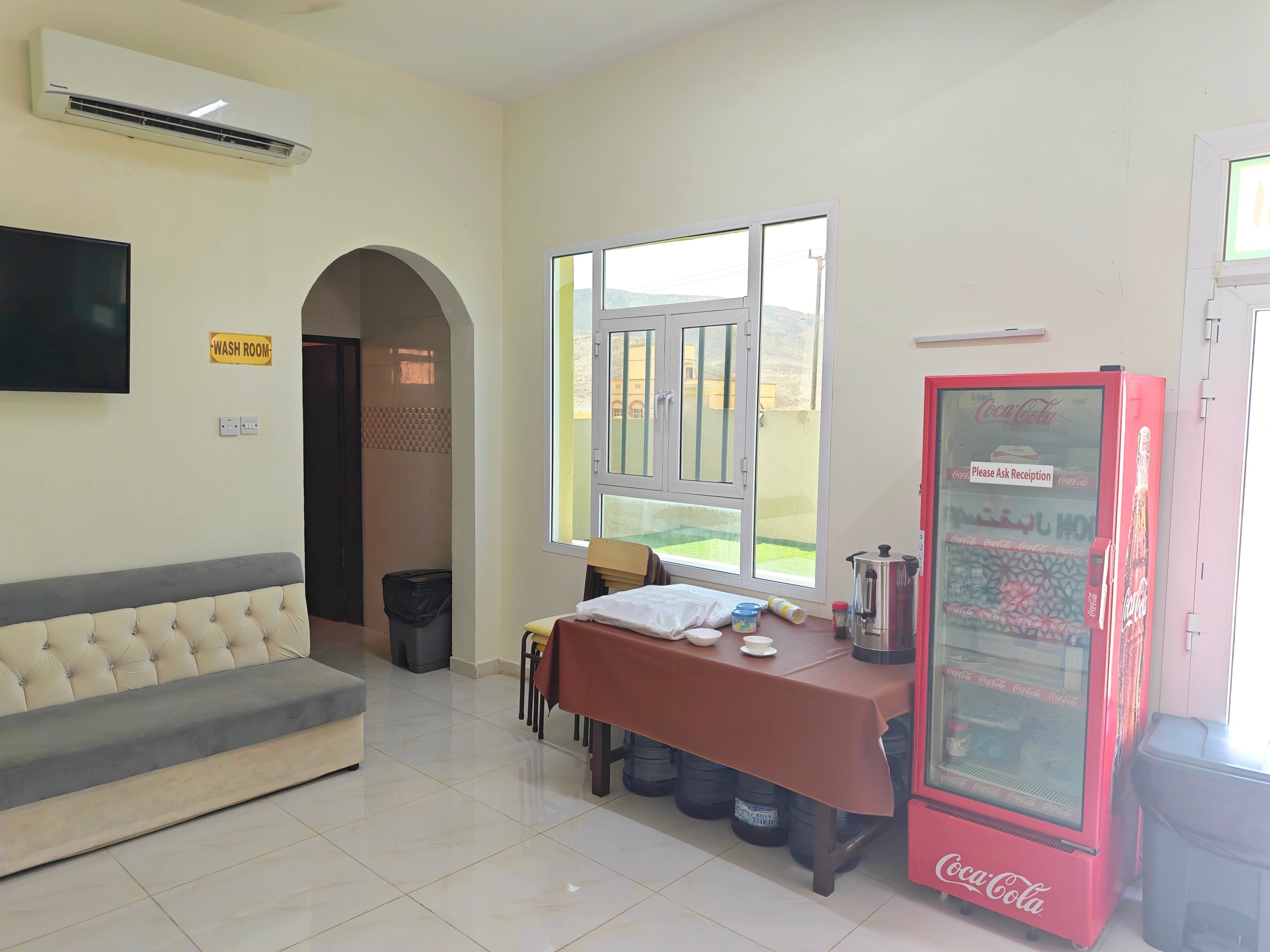 Lounge with drinks fridge and tea point